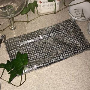 Silver shimmering clutch/wallet